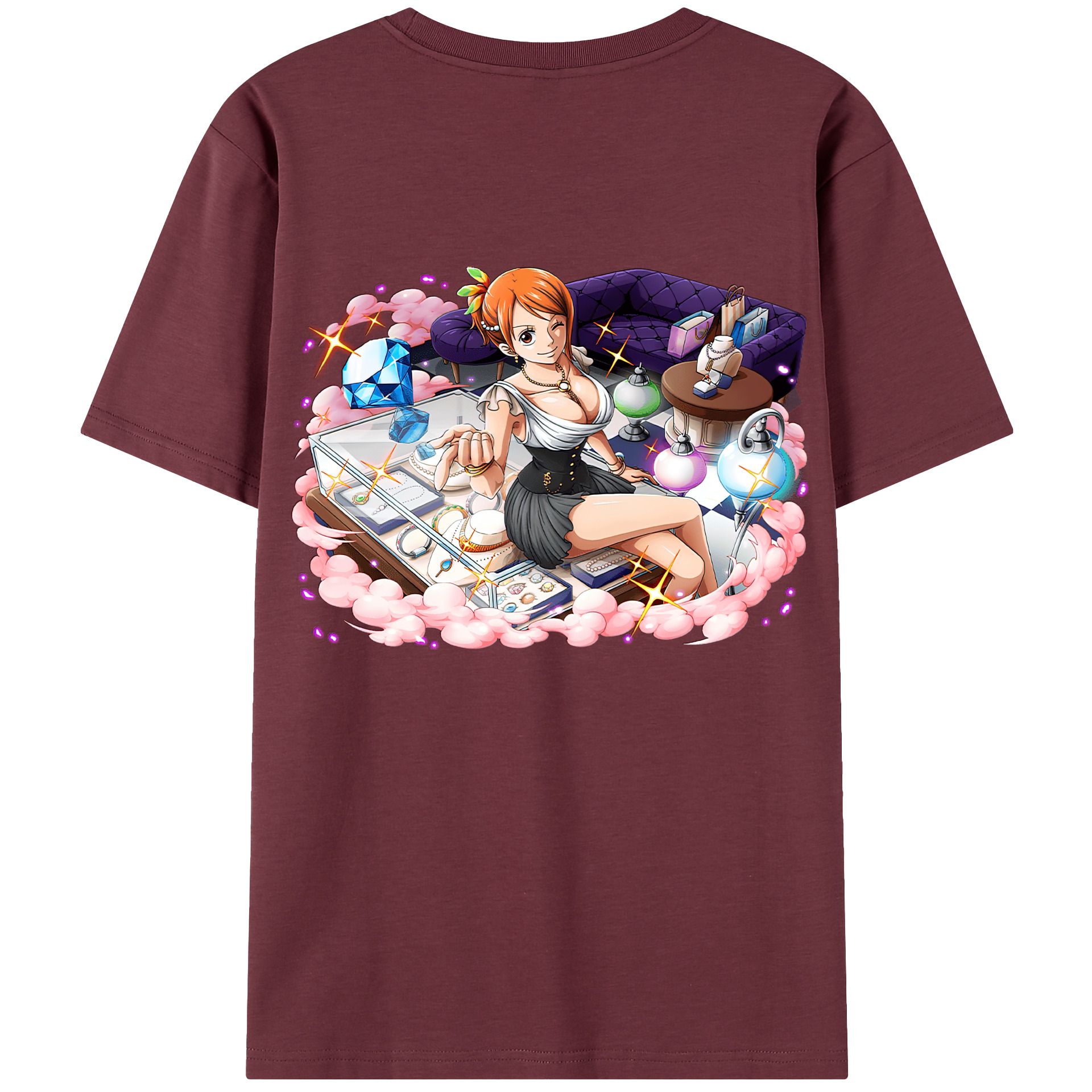 ワンピース ナミ ONE PIECE Nami 綿100％半袖Tシャツ（背面プリント）